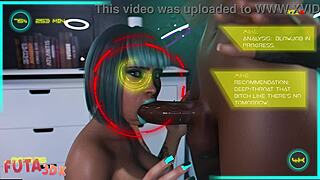 futa3dx - horny blue hair bitch craves to suck futa cock, dangit