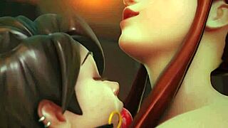 Bridgitte straps Tracer into a wild machine for anime fun.