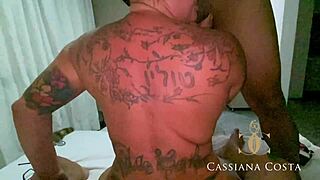 wild anal threesome with husband and friend turns intense