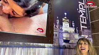 Lina Henao watches her own porn, gets horny, and does a JOI for you