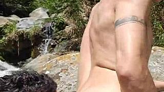 Shaving my hairy penis then fucking shaved in outdoor hentai scene