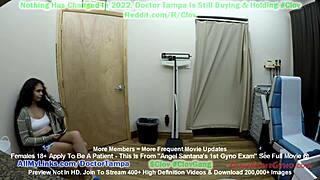 I’m so nervous about Angel Santana’s 1st gyno exam caught on hidden camera with Doctor Tampa.