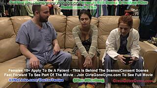 I’m so nervous about Angel Santana’s 1st gyno exam caught on hidden camera with Doctor Tampa.