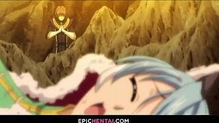 selena walks into kazuma's trap in this hentai adventure.