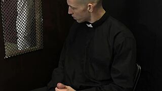 aspiring blonde priest confesses his impure sexual deeds daddy blowjob big cock deepthroat rimjob rough gay fetish bareback cock