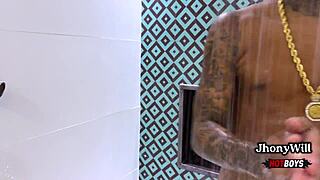 Why does the young guy fuck my ass in the shower? He pounds me hard with his big cock while I moan.