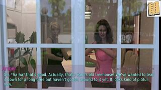 A wife and stepmother play a game together.