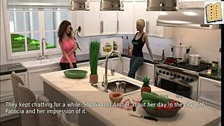 A wife and stepmother play a game together.