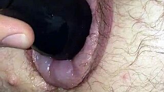 fucking my puffy man pussy hard with a wild toy at home