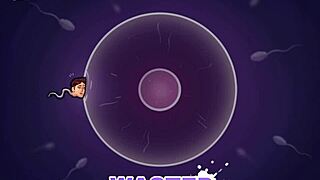 Summertime Saga 211: Riding Monster Cock in Cowgirl Position with Shaved Pussy.