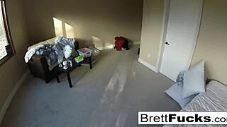 Busty Blonde Brett Rossi Teases Seductively in Her Motel Room