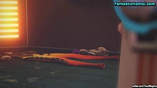 Bridgitte straps Tracer into a wild machine for anime fun.