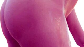 Kacey 18 gets so naughty and wet fingering outdoors in shower!