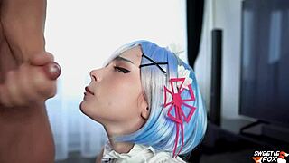 Man, this naughty hussy sucks my cock so gently