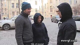 bankrupt lover says, watch my buddy drill my ex-girlfriend for cash, wanna join? This 3-some gets wild.