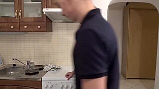 Wow, this bossy granny totally owns that young cock! 😍