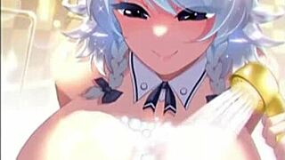 yo, check out lustful maid sakuya riding hard in this steamy anime scene