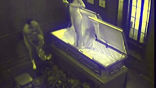 Couple Fucking Hardcore Gets Caught On Hidden Cam In Coffin