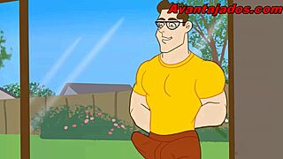 In this gay drawing, the black man and the gardener share a story.