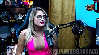 Bruna carlos drives ruan crazy with horniness in red sheer podcast