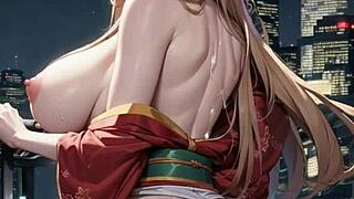 3d animated ai scene with characters watching and asmr sounds