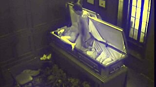 Couple Fucking Hardcore Gets Caught On Hidden Cam In Coffin