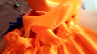 stepson helps mother-in-law with chores, but when husband is late, they make homemade porn together