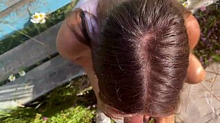 Wow! Risky Public SEX with Tall Brunette Babe in Etno Village