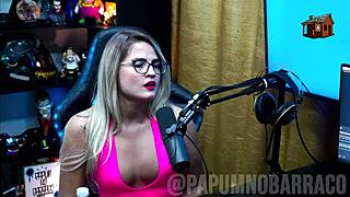Bruna carlos drives ruan crazy with horniness in red sheer podcast