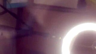 Jerking off to my skinny ebony girlfriend's body in close-up