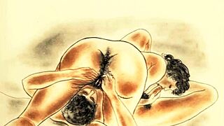 Vintage erotické kresby probouzí silné vášně