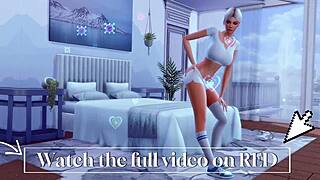 lustful futanari stepmom says, come here, straight daughter, let's play in sims 4 anime hentai animation