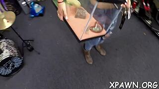 Playful whore amateur makes groaning noises while sucking cock in competition.