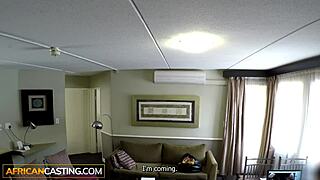 Big white cock producer gets sucked off by black babe in fake homemade audition 😈