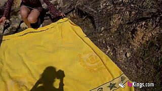 Check This Voyeur Filming an Amateur Couple Banging Outdoors! 😜