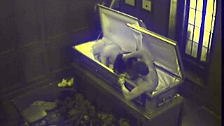 Couple Fucking Hardcore Gets Caught On Hidden Cam In Coffin