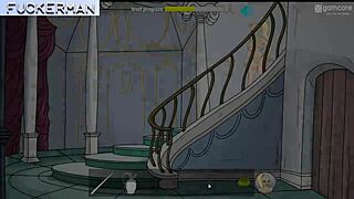 did fuckerman just cum on ella's boobs in this hentai gameplay?