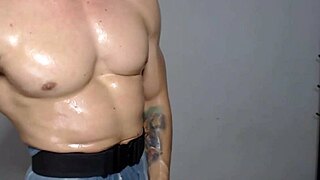 gay solo guy masturbates in private