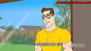 In this gay drawing, the black man and the gardener share a story.