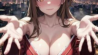 3d animated ai scene with characters watching and asmr sounds