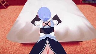 3D porn in Re:Zero with big-boobed maid - FantasyKing3