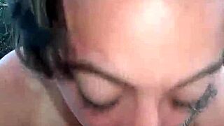 Outdoor rough sex with deepthroat and facefucking