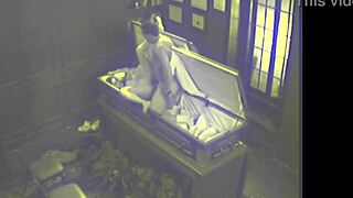 Couple Fucking Hardcore Gets Caught On Hidden Cam In Coffin