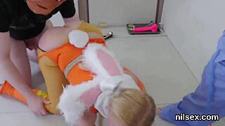 wacky cutie brought to anus loony bin for awkward ass licking treatment