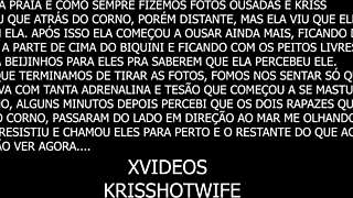 Kriss Hotwife Abordada Por 2 Desconhecidos Na Praia Enquanto Se Masturbava In Public!