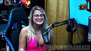 Bruna carlos drives ruan crazy with horniness in red sheer podcast