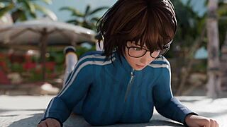 Tsukushi sleeps while getting bent over for hentai cumshots