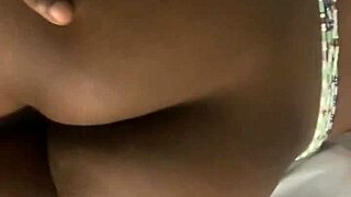 Enjoying some self-pleasure while watching my black teen girlfriend strip