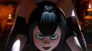 Mavis在疯狂3D卡通动作中接受猛烈后入式操