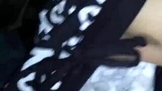 A woman performs oral on a black man